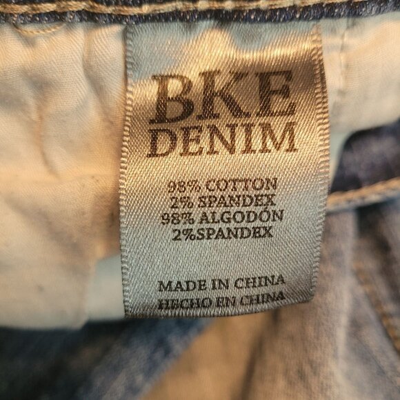 BKE Jeans 33x30 Jake Straight Leg Medium Thick Stitch Light Wash Stretch Denim - Picture 5 of 10